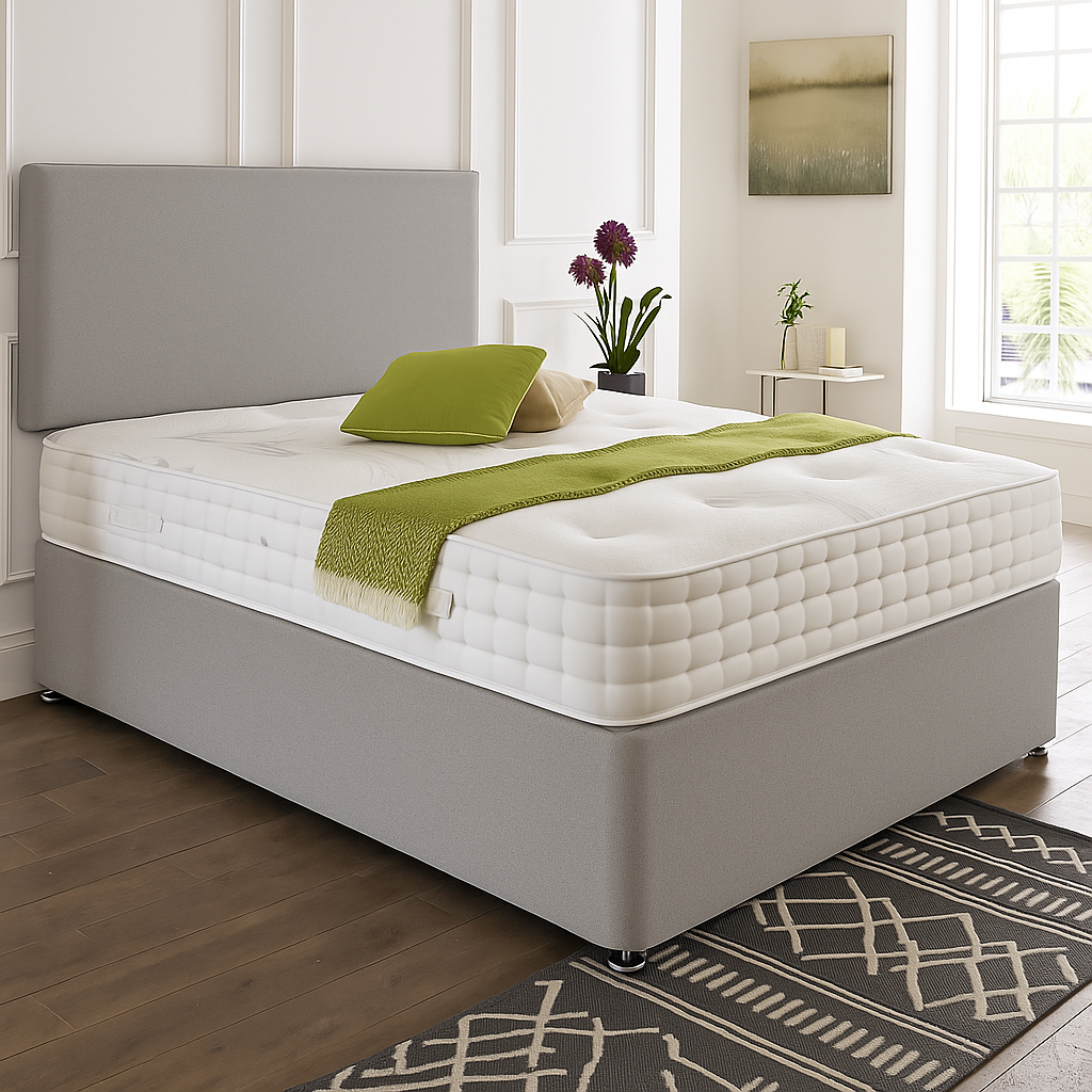 Dublin Headboard Divan Set - Choice of Mattress & Optional Storage