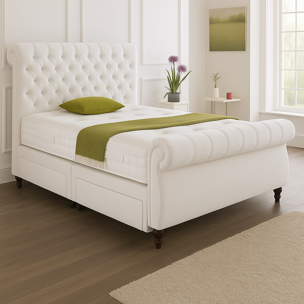 Dallas Headboard Divan Set – Choice of Mattress & Optional Storage