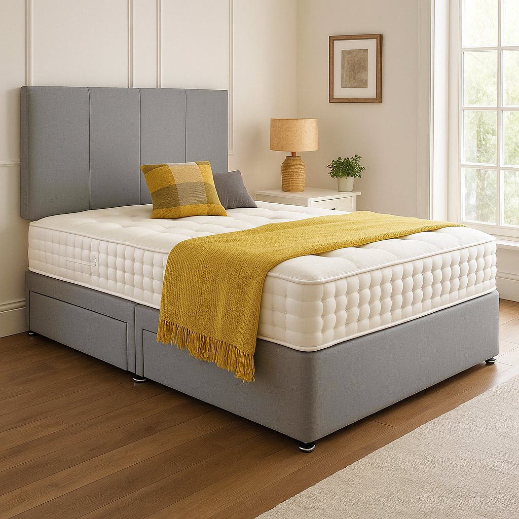 Chelsea Headboard Divan Set - Choice of Mattress & Optional Storage