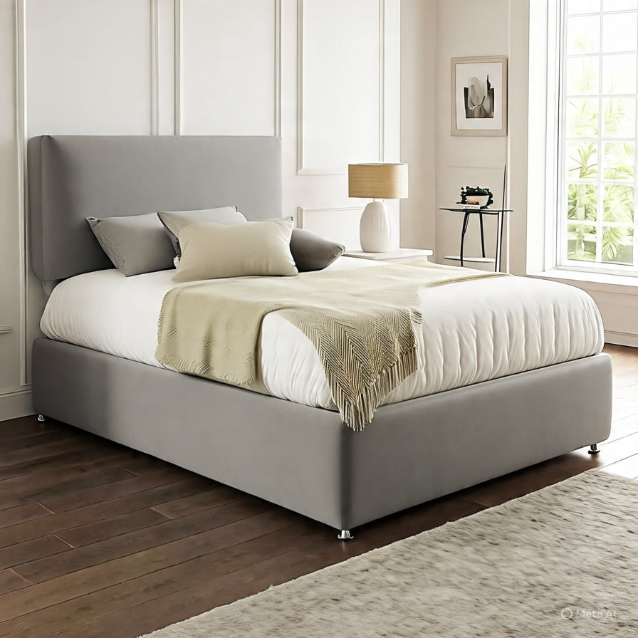 Classic Plain Divan Headboard Divan Set - Choice of Mattress & Optional Storage