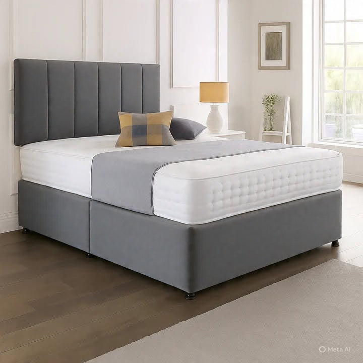 Oslo Headboard Divan Set - Choice of Mattress & Optional Storage