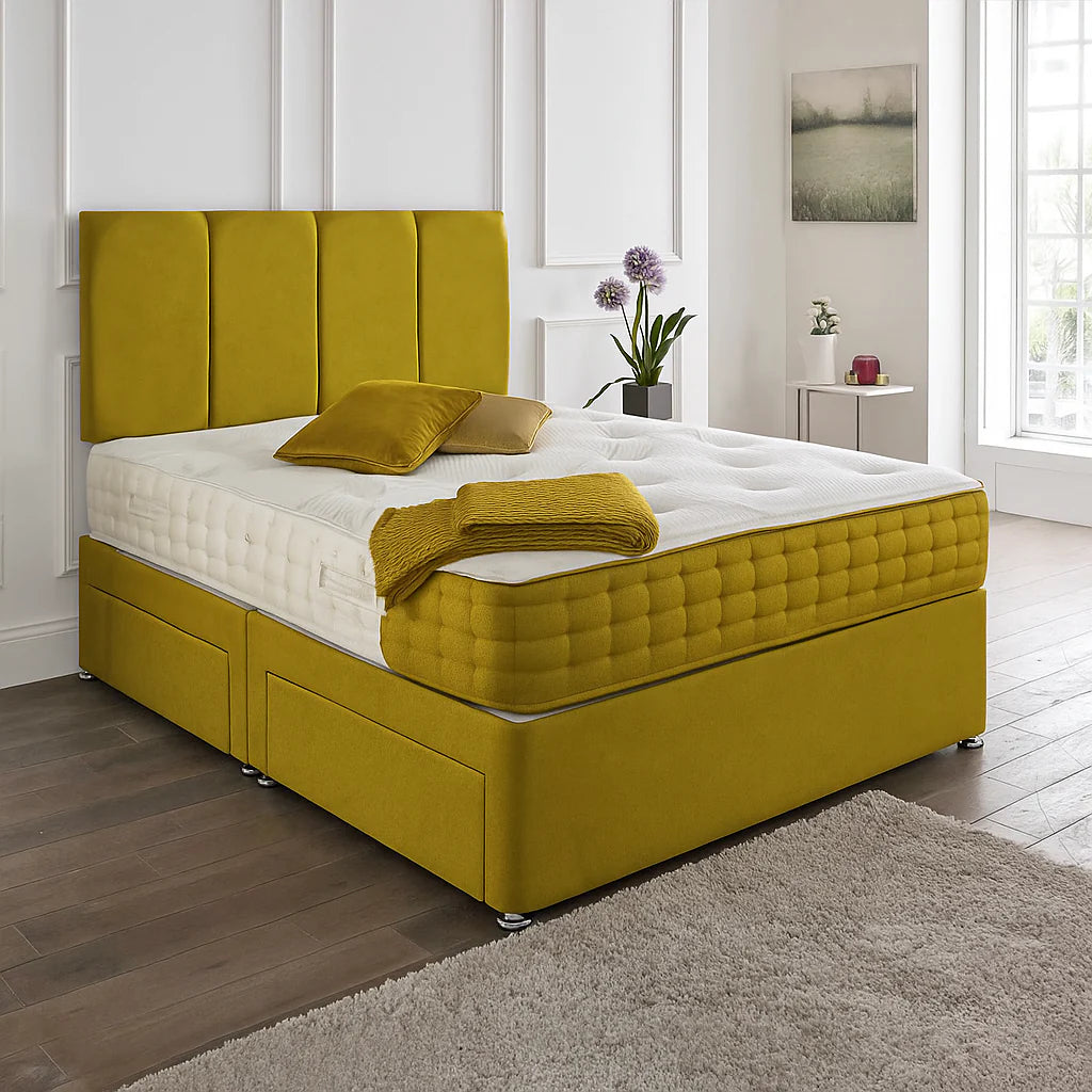 Zanzibar headboard Divan Set - Choice of Mattress & Optional Storage