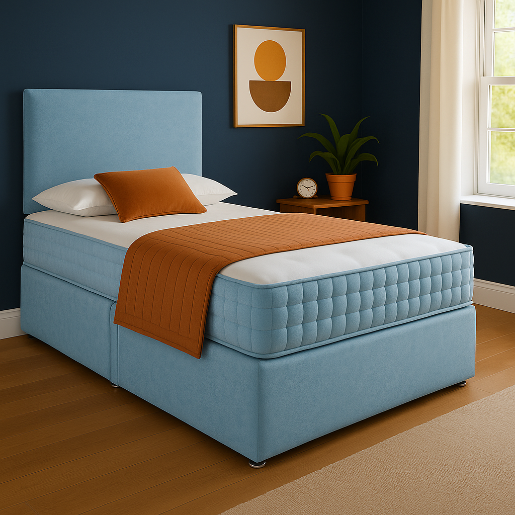Seoul Headboard Divan Set - Choice of Mattress & Optional Storage
