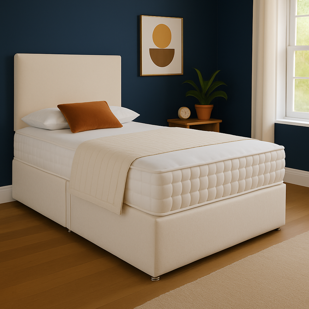 Seoul Headboard Divan Set - Choice of Mattress & Optional Storage