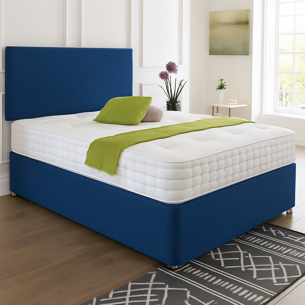 Dublin Headboard Divan Set - Choice of Mattress & Optional Storage