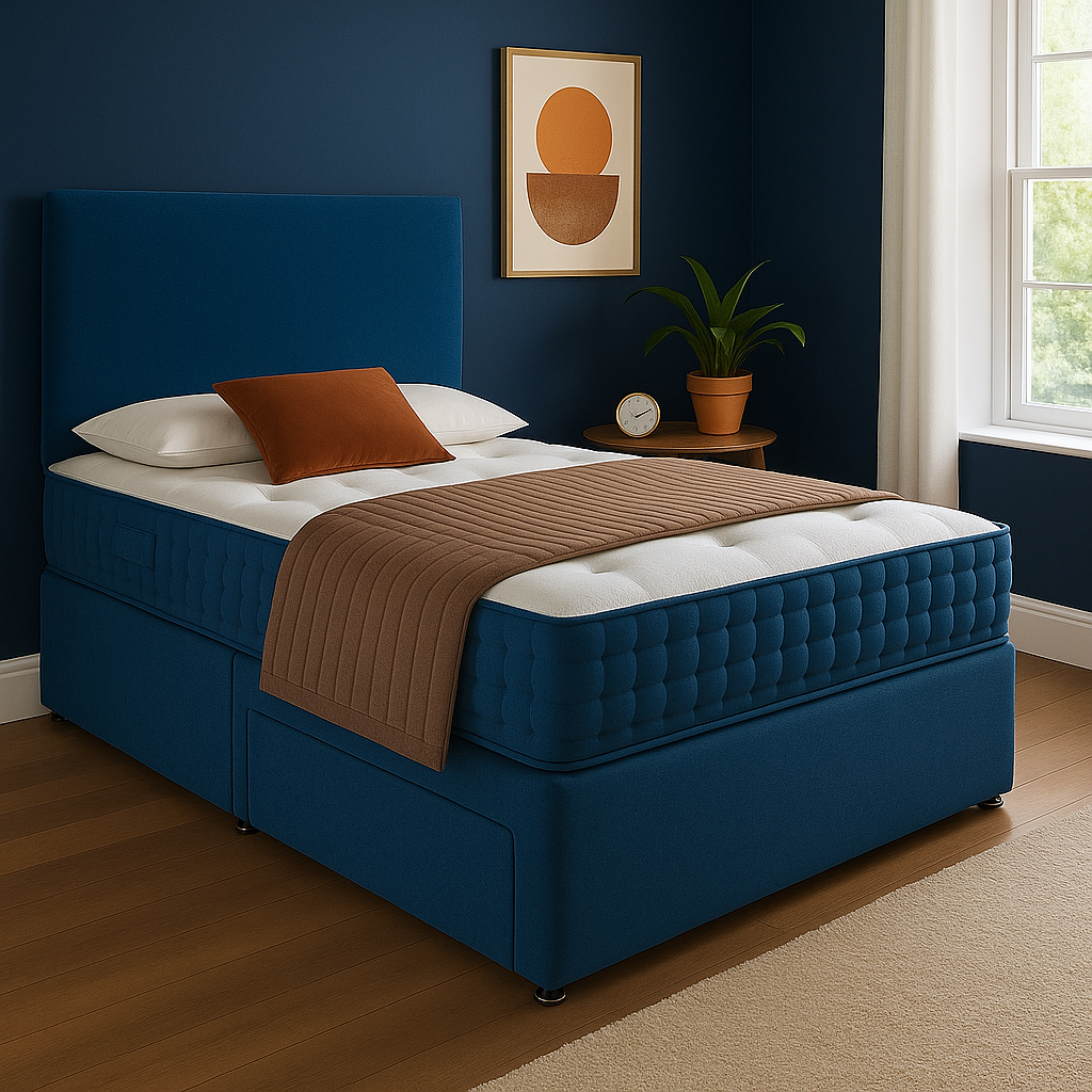 Seoul Headboard Divan Set - Choice of Mattress & Optional Storage