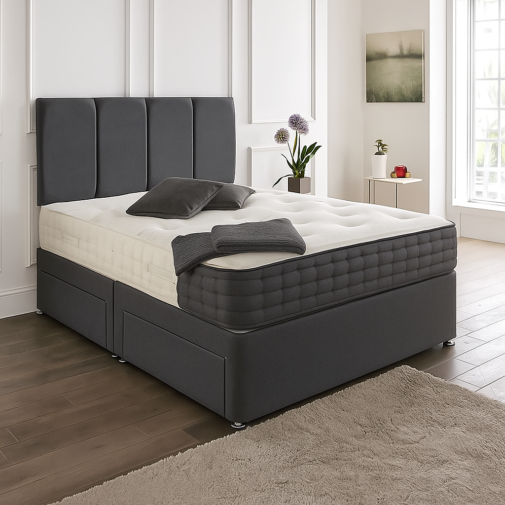 Zanzibar headboard Divan Set - Choice of Mattress & Optional Storage