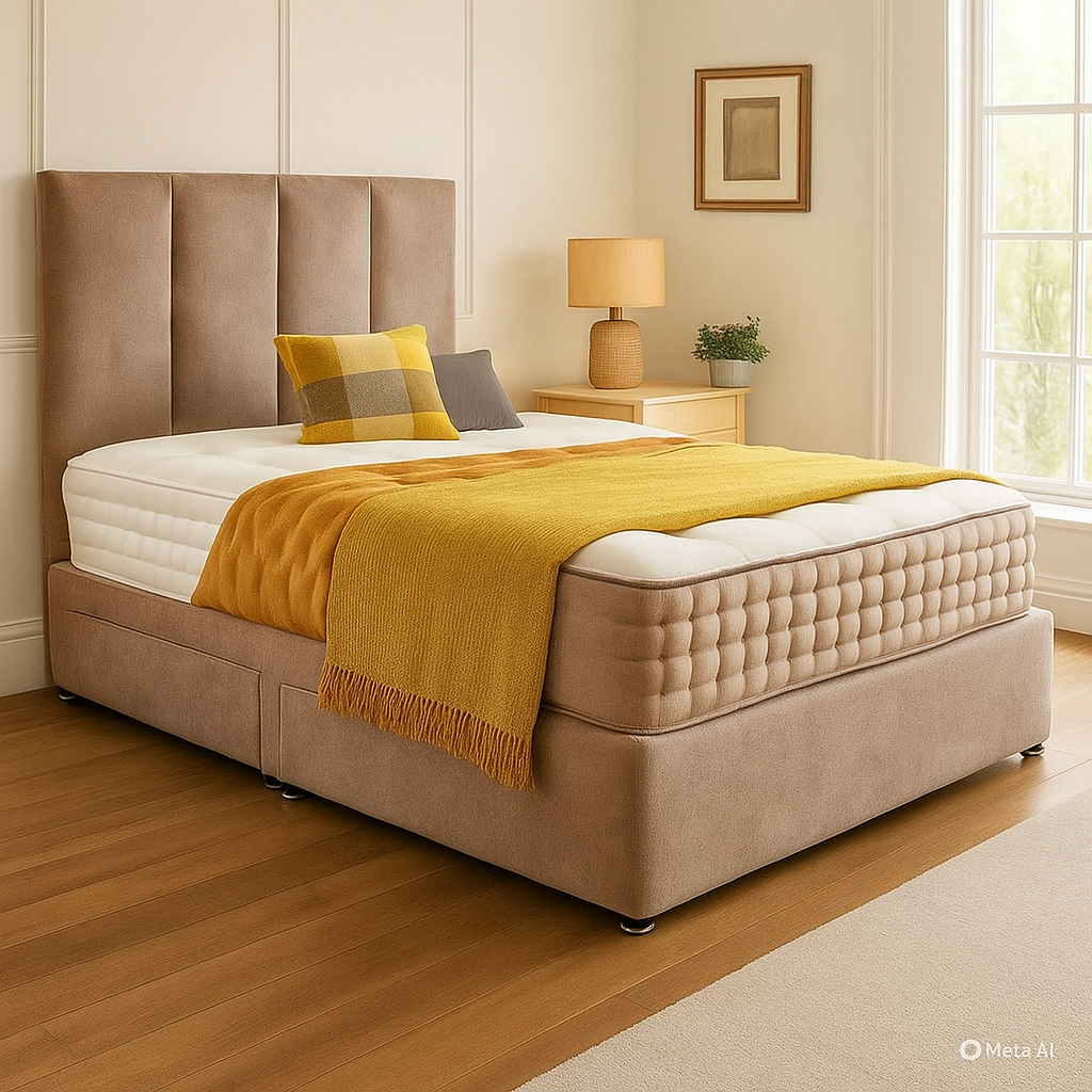 Chelsea Headboard Divan Set - Choice of Mattress & Optional Storage