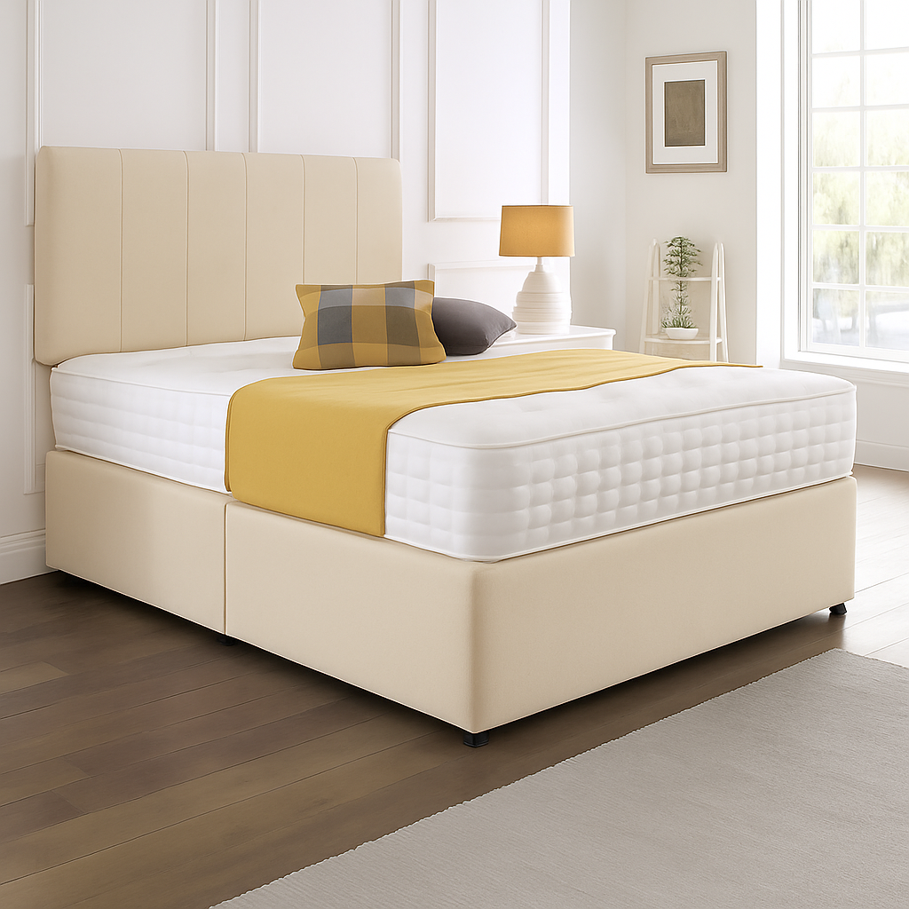 Oslo Headboard Divan Set - Choice of Mattress & Optional Storage