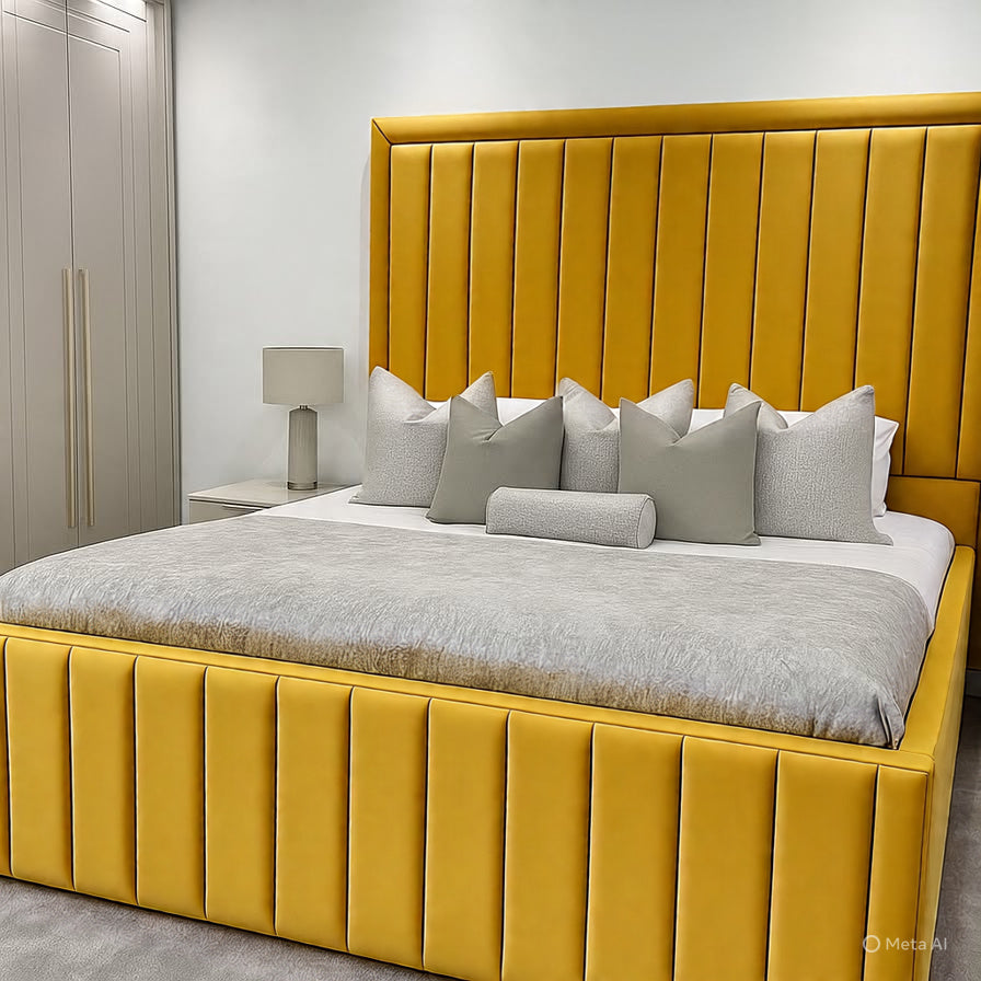 HAMPTON PANEL UPHOLSTERED BED