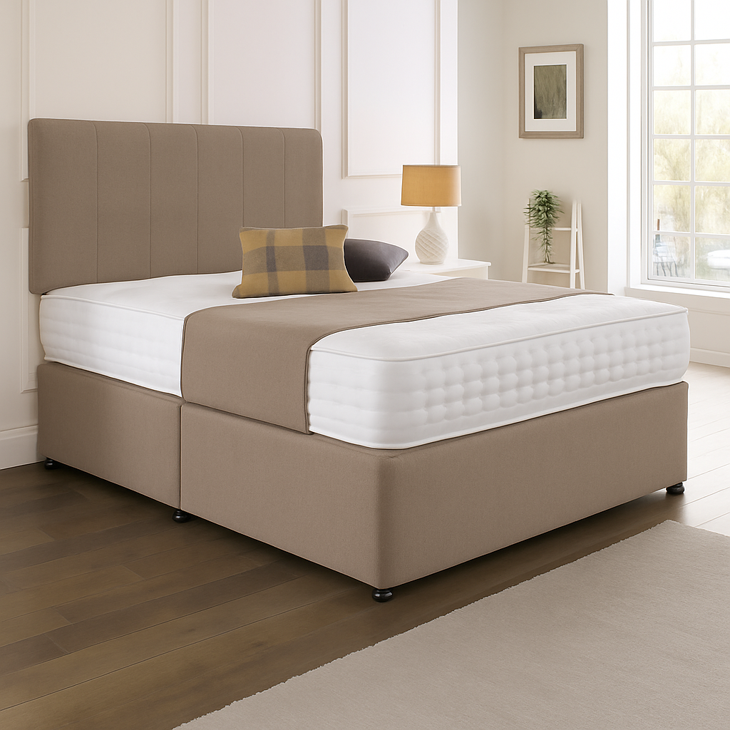 Oslo Headboard Divan Set - Choice of Mattress & Optional Storage