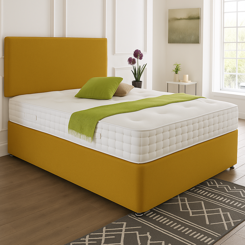 Dublin Headboard Divan Set - Choice of Mattress & Optional Storage