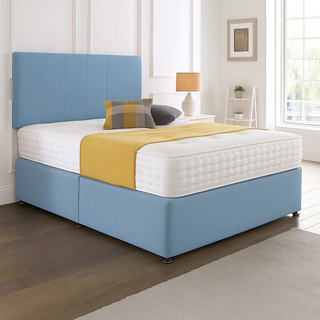 Oslo Headboard Divan Set - Choice of Mattress & Optional Storage