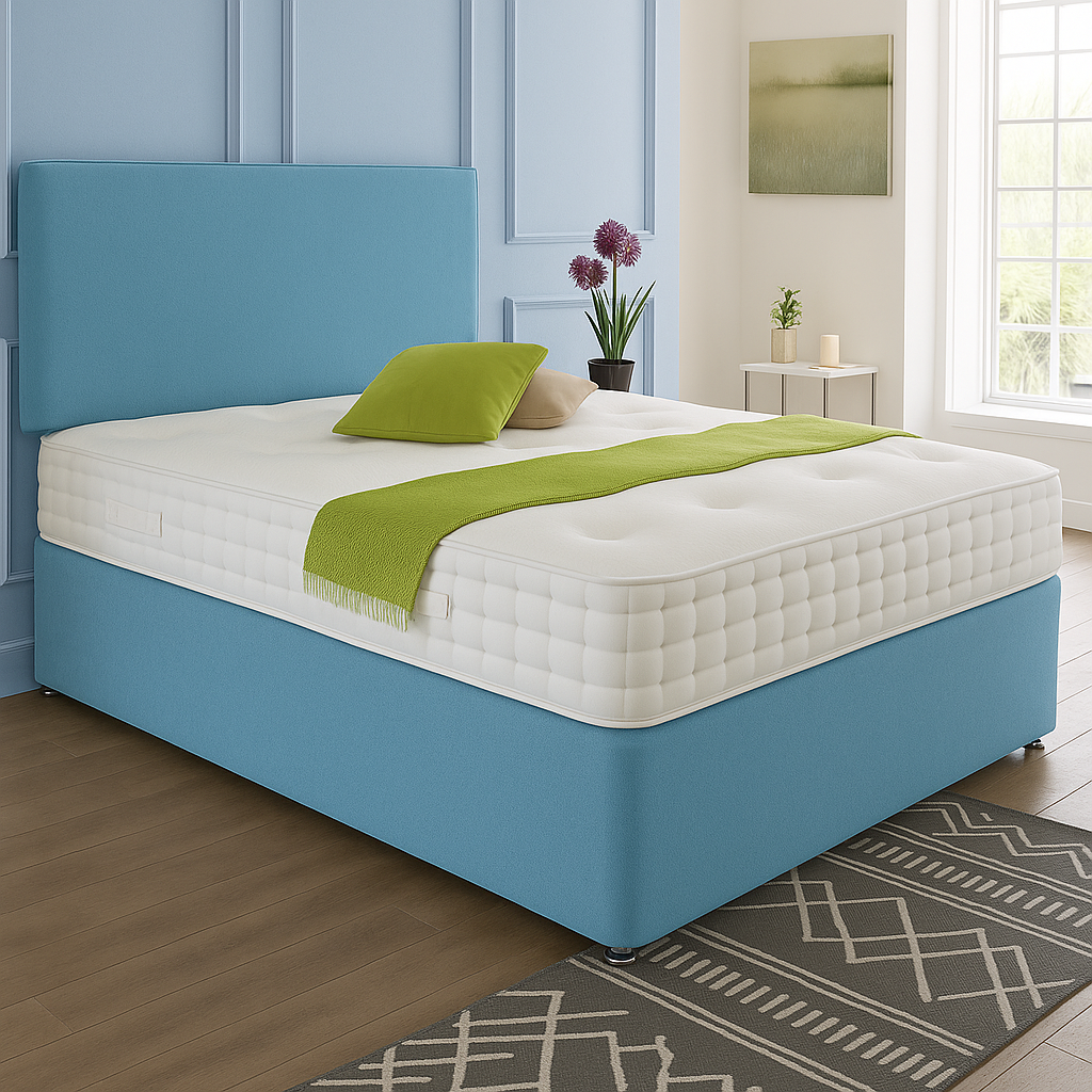 Dublin Headboard Divan Set - Choice of Mattress & Optional Storage