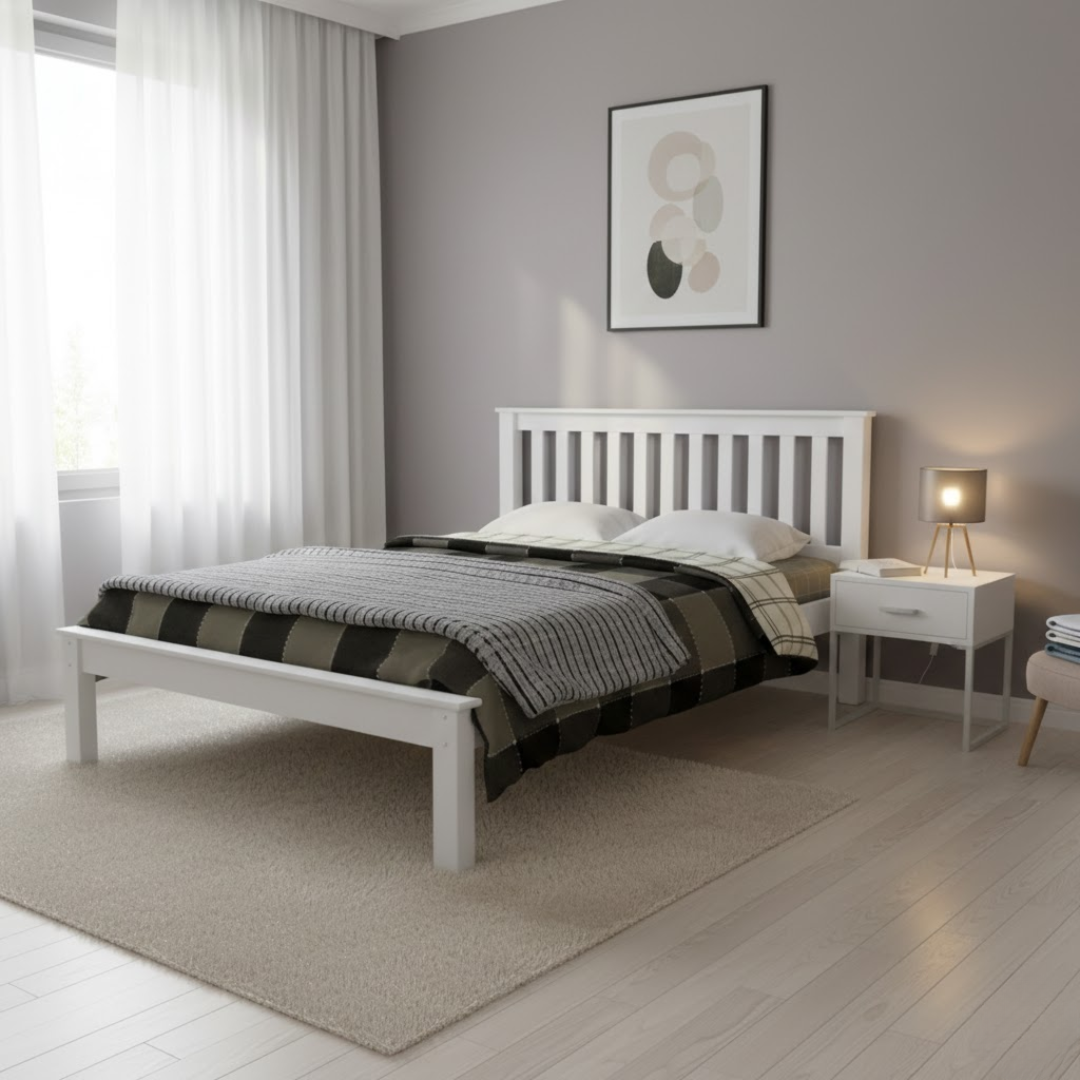 Mission Bed White