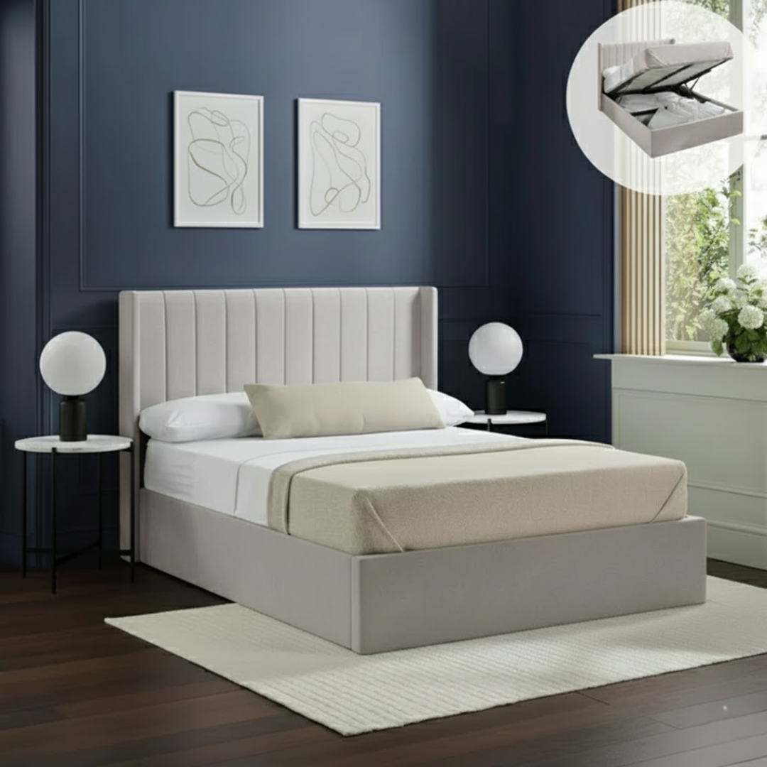 Emilie Ottoman Storage Bed - Optional Mattress