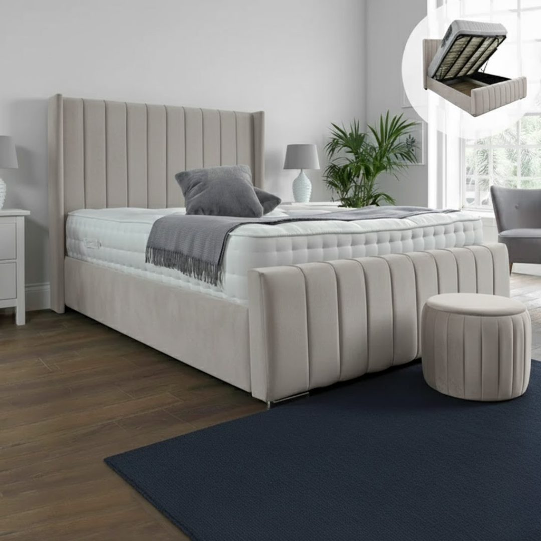 Elisa Ottoman Storage Bed - Optional Mattress