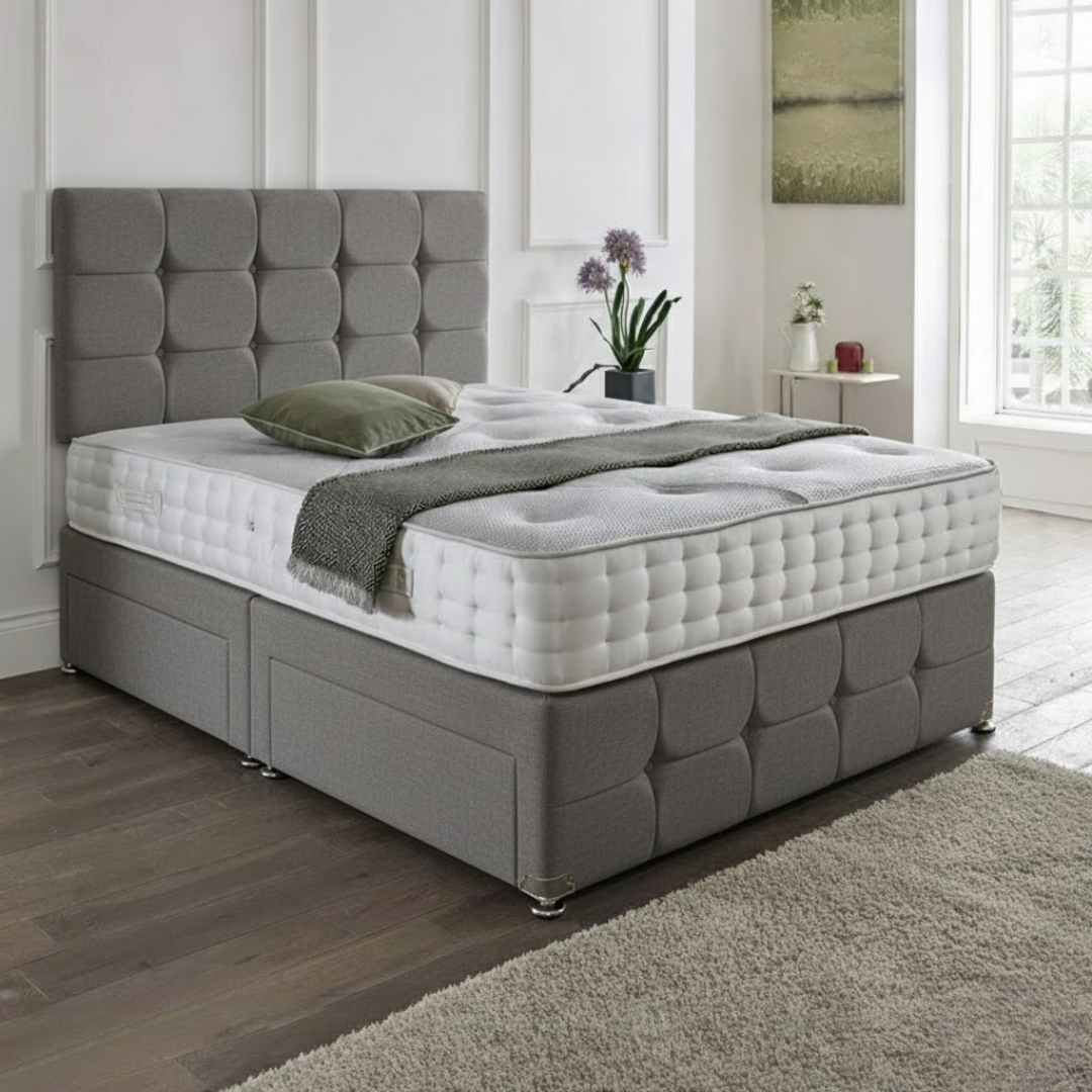 Rio Matching Headboard & Footboard Divan Set - Choice of Mattress & Optional Storage
