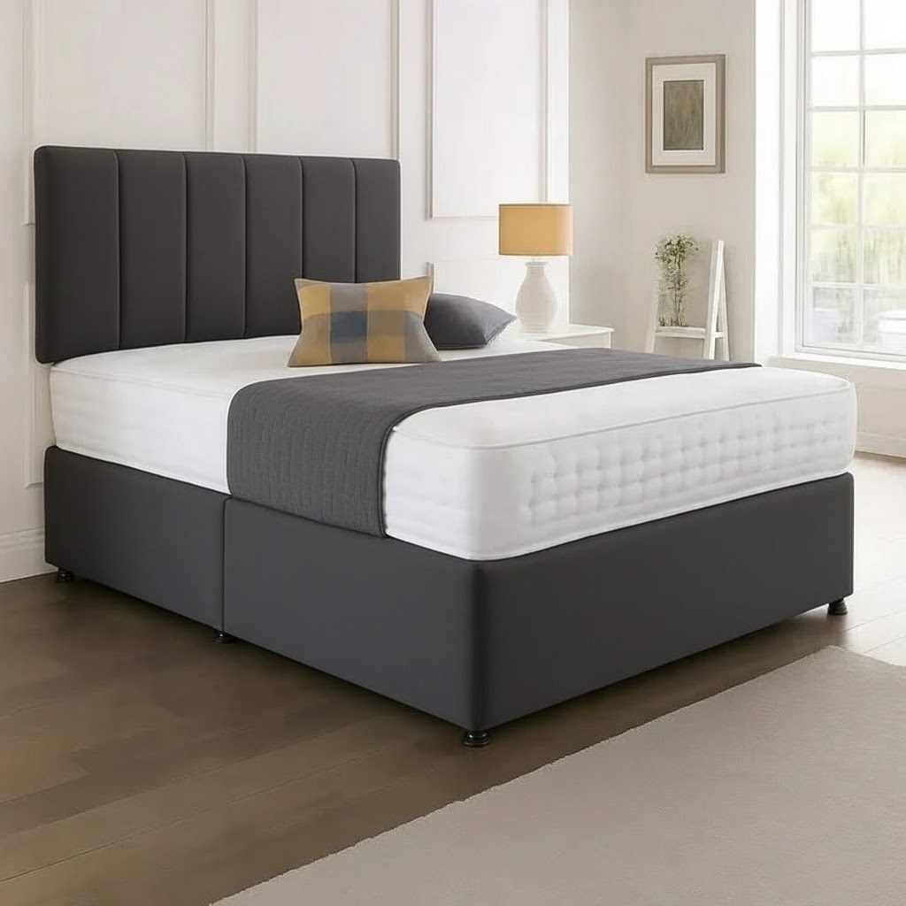 Oslo Headboard Divan Set - Choice of Mattress & Optional Storage