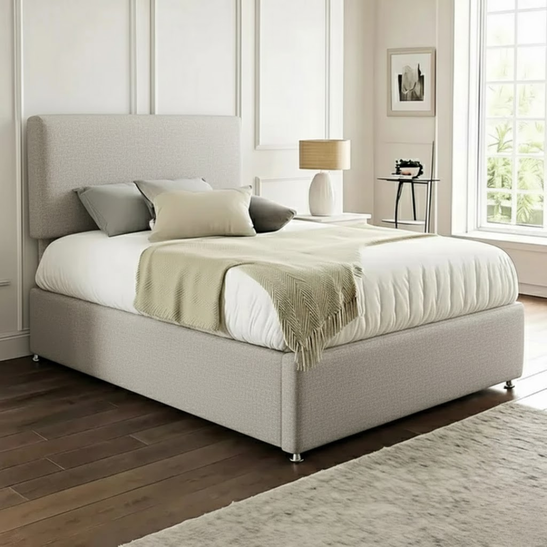 Classic Plain Divan Headboard Divan Set - Choice of Mattress & Optional Storage