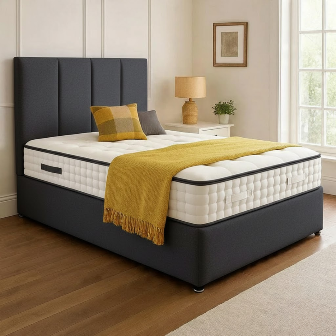 Chelsea Headboard Divan Set - Choice of Mattress & Optional Storage