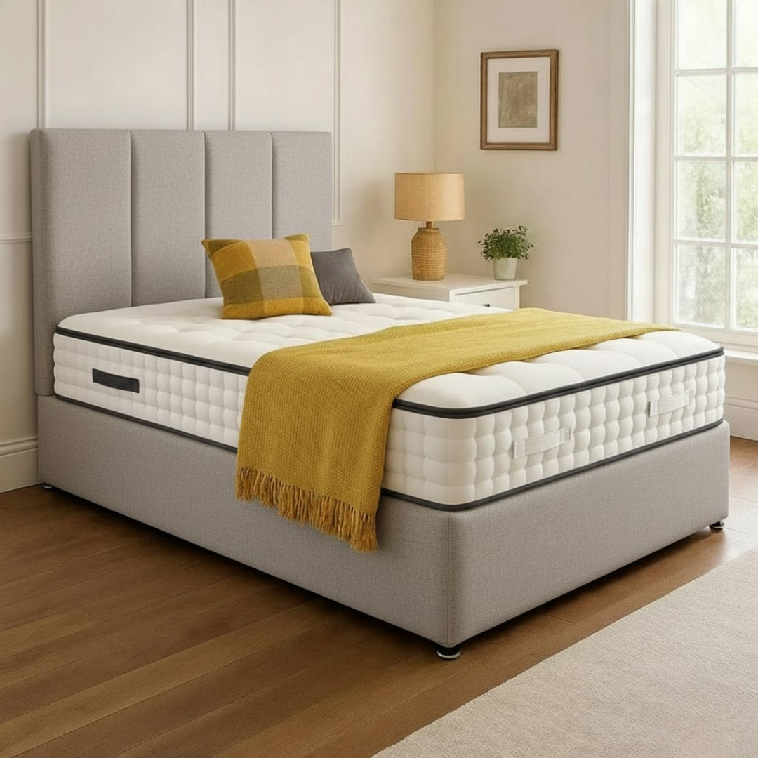 Chelsea Headboard Divan Set - Choice of Mattress & Optional Storage