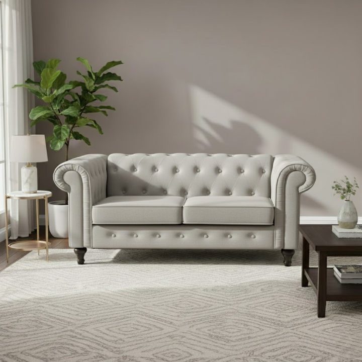 VF Velvet 2 Seat Chesterfield Sofa