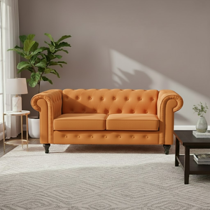 VF Velvet 2 Seat Chesterfield Sofa