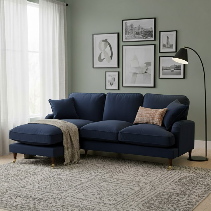 VF Velvet LHF Corner Sofa