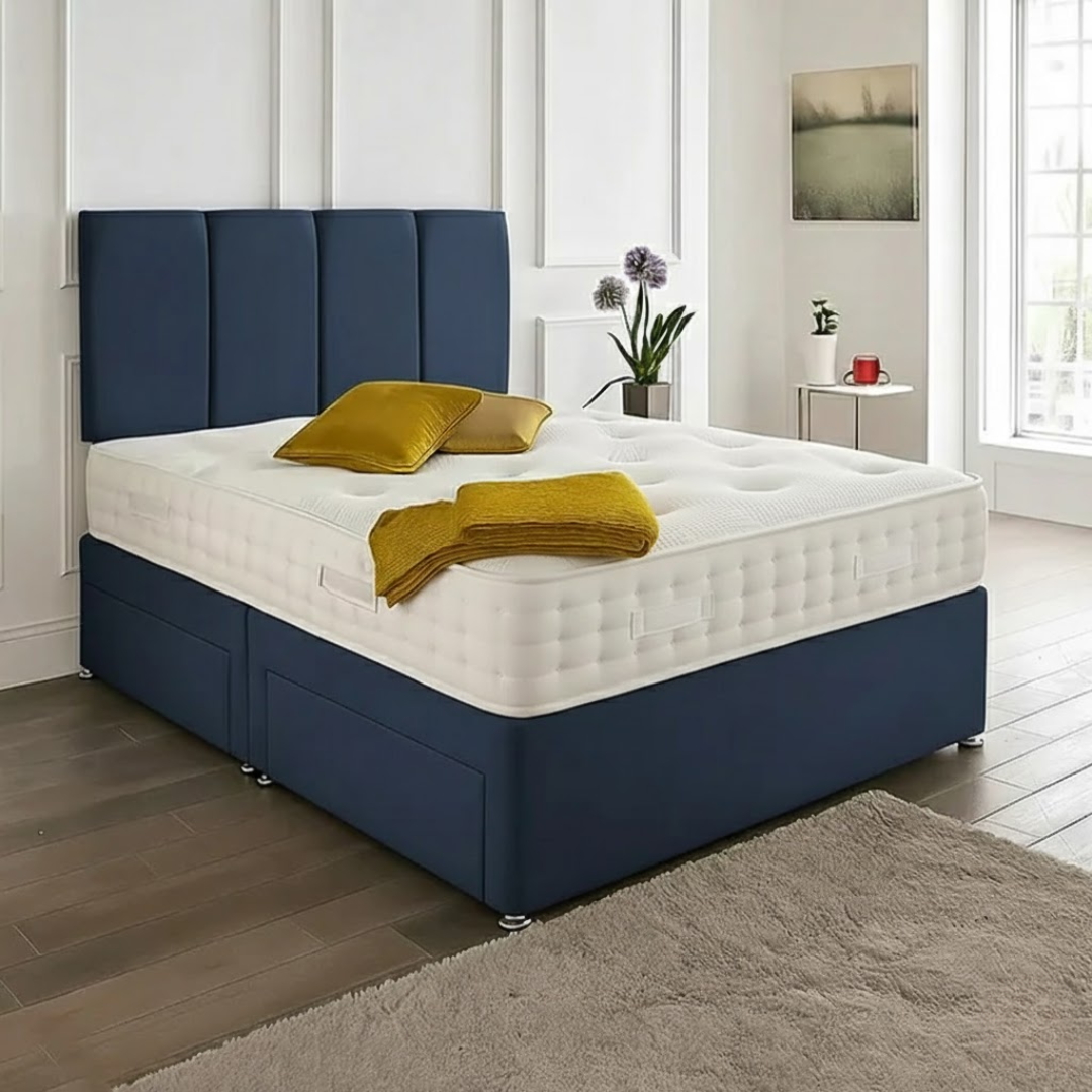 Zanzibar headboard Divan Set - Choice of Mattress & Optional Storage