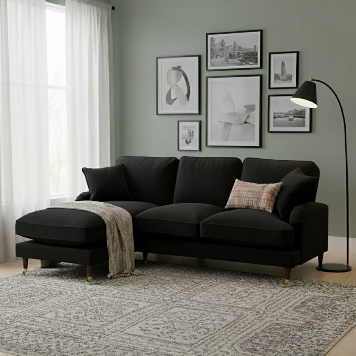 VF Velvet LHF Corner Sofa