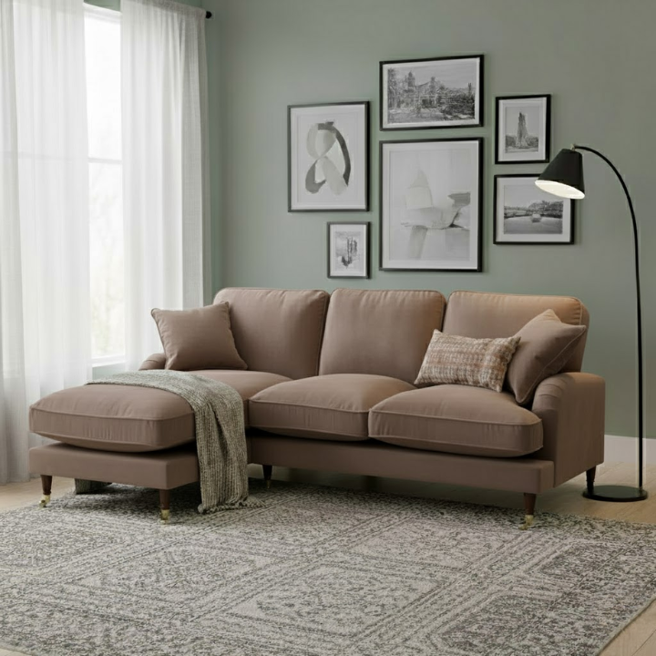 VF Velvet LHF Corner Sofa