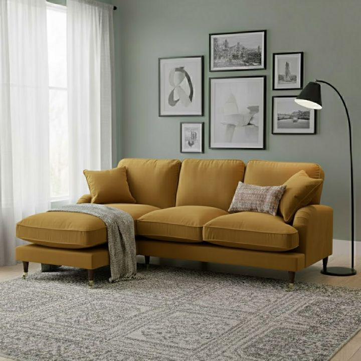 VF Velvet LHF Corner Sofa