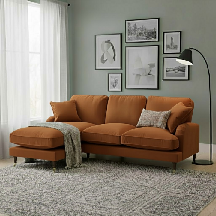 VF Velvet LHF Corner Sofa