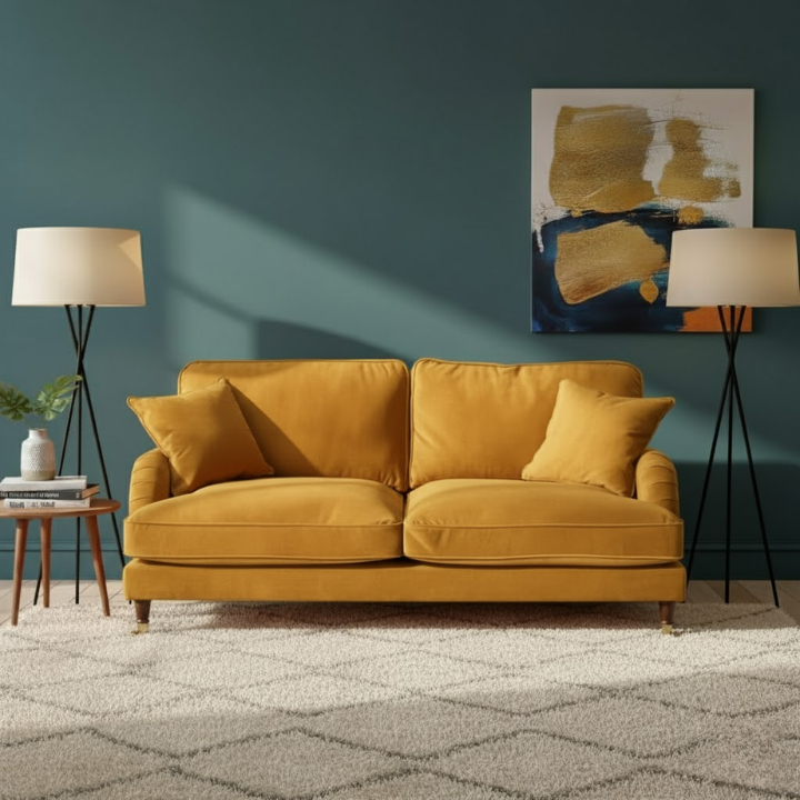 VF Velvet 3 Seat Sofa