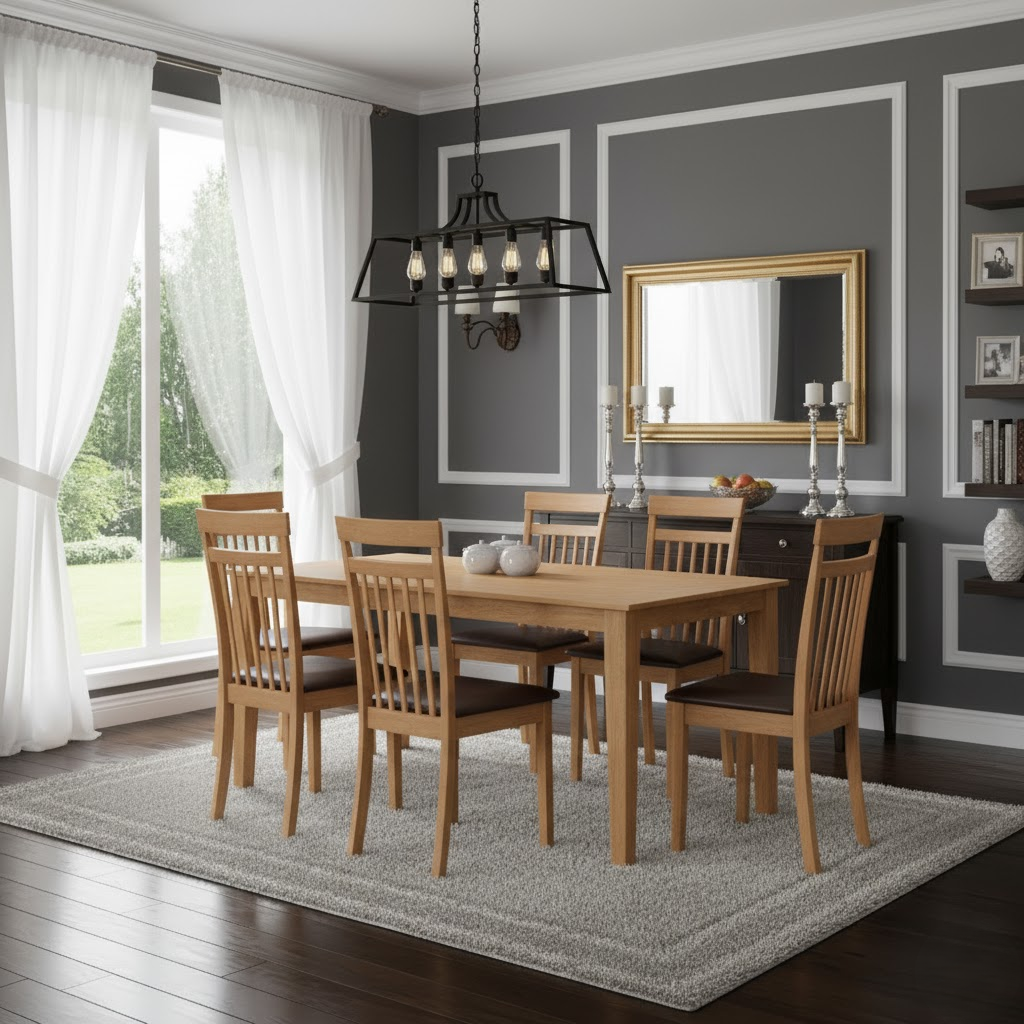 Shaker Beech Large Dining Set