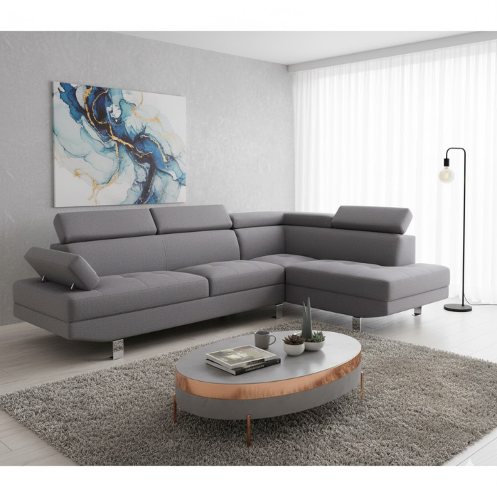 Hanover Linen Corner Sofa