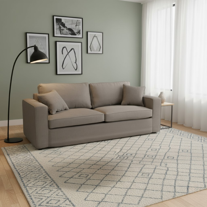 Valensole Grey Fabric Sofa