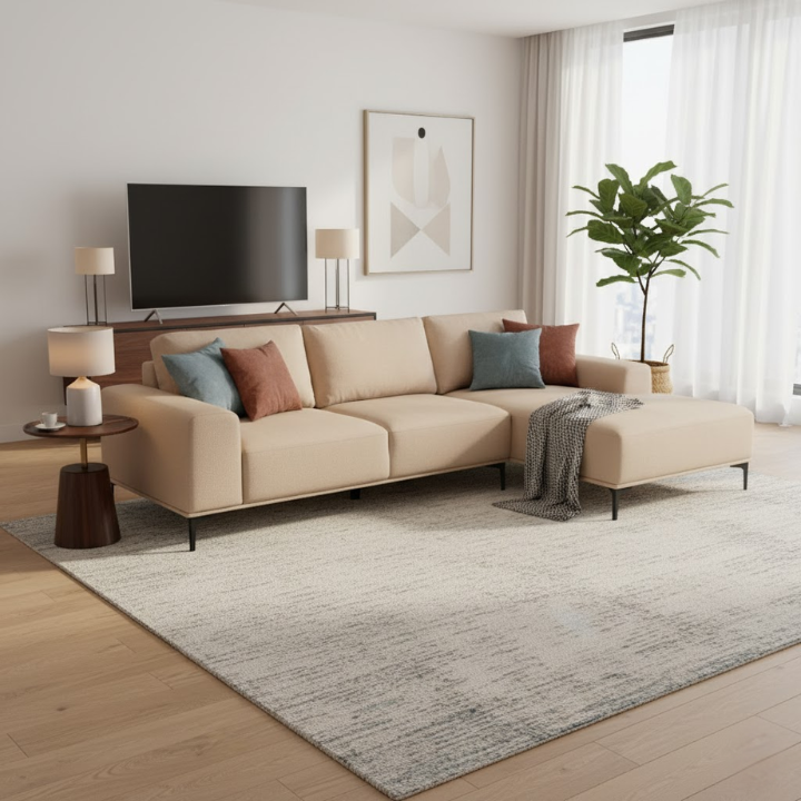 Toulon 3 Seat Natural Fabric