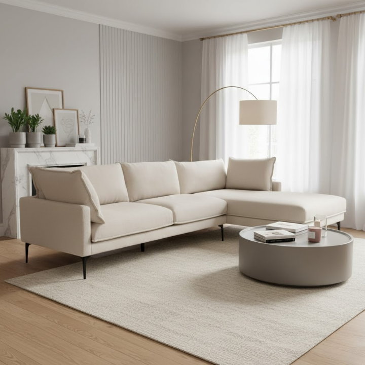 Troyes Cream Three Seat