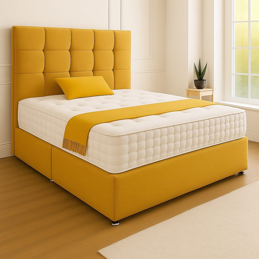 Rio Headboard Divan Set - Choice of Mattress & Optional Storage