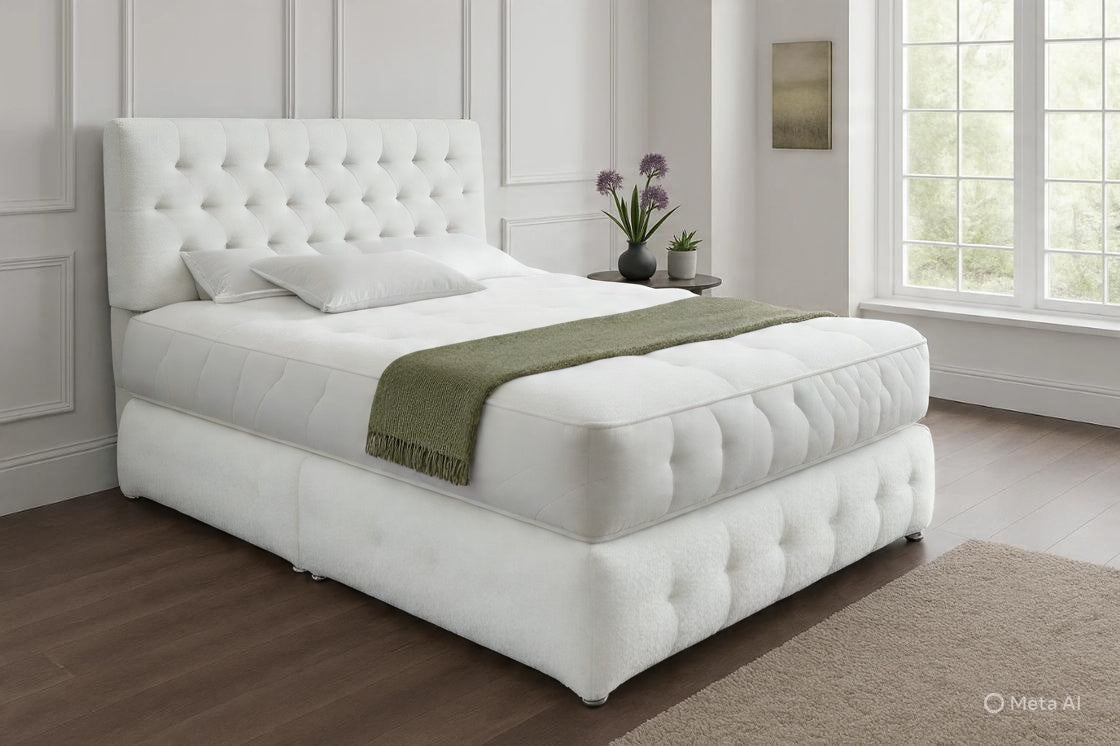 Lisbon Headboard Divan Set - Choice of Mattress & Optional Storage