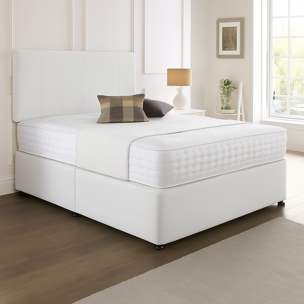Oslo Headboard Divan Set - Choice of Mattress & Optional Storage