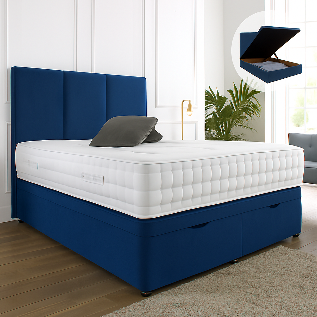 Westminster Ottoman End Lift Storage Divan Bed - Optional Headboard