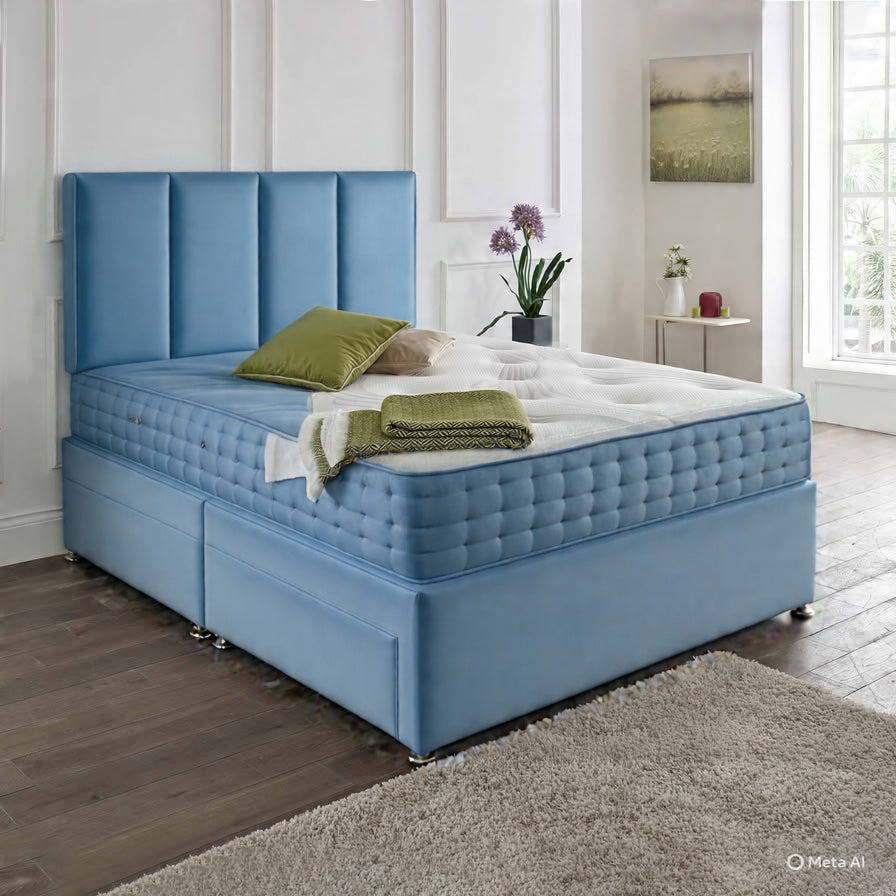 Zanzibar headboard Divan Set - Choice of Mattress & Optional Storage