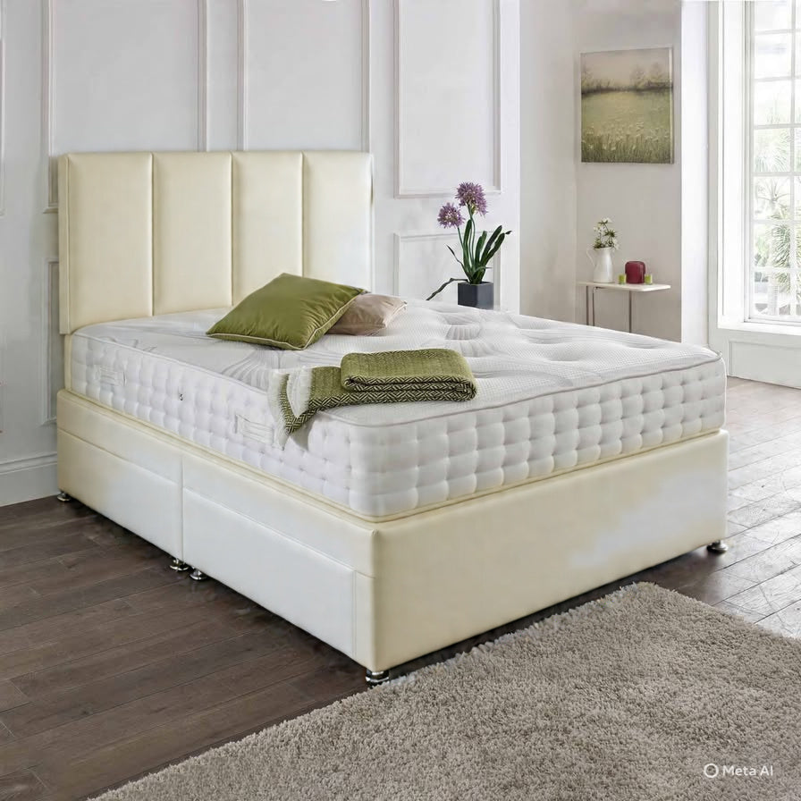 Zanzibar headboard Divan Set - Choice of Mattress & Optional Storage