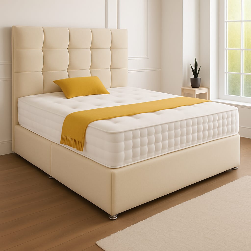 Rio Headboard Divan Set - Choice of Mattress & Optional Storage
