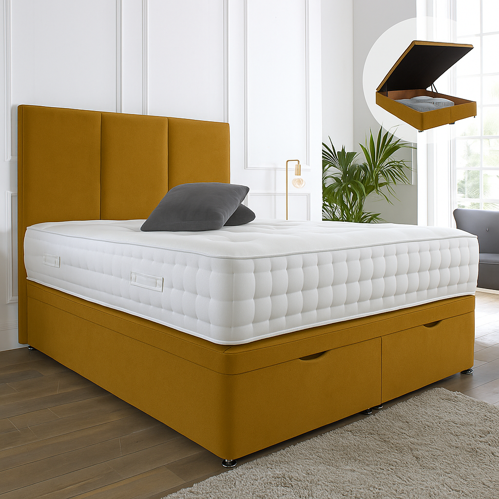 Westminster Ottoman End Lift Storage Divan Bed - Optional Headboard