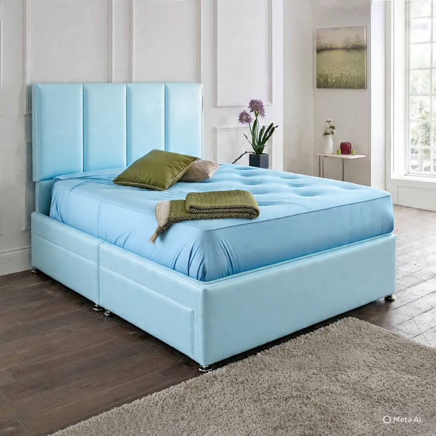 Zanzibar headboard Divan Set - Choice of Mattress & Optional Storage