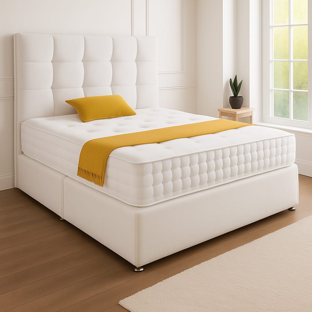 Rio Headboard Divan Set - Choice of Mattress & Optional Storage
